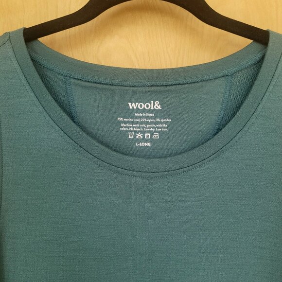 Wool& Sierra Tank Dress Silver Jade Size Large Long - Picture 6 of 9